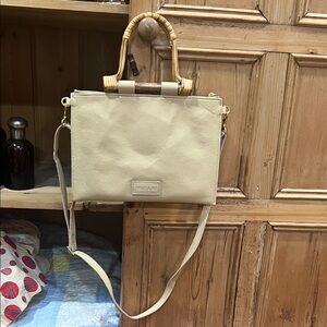 Beau & Ro Crossbody Bag with Bamboo Handles